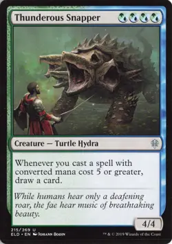 Thunderous Snapper #215 Throne of Eldraine Magic_the_gathering - Image 1