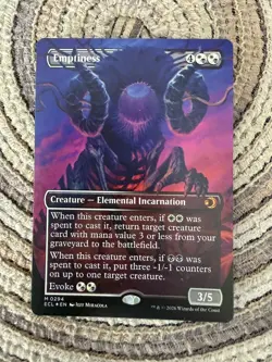 EMPTINESS FOIL [Borderless] - Mythic - ECL Lorwyn Eclipsed MTG #0294 - Image 1