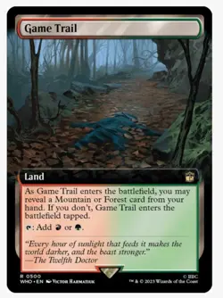 Game Trail (Extended Art) | MTG DR WHO | Gruul Dual Land | Pioneer | NEW | NM+ - Image 1