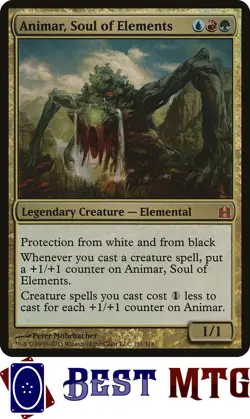 Magic The Gathering MTG Animar, Soul of Elements 181 Foil NM Commander 2011 Over - Image 1