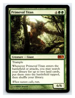 1x Primeval Titan, Core Set 2012, Magic MTG, LP Light Play - Image 1
