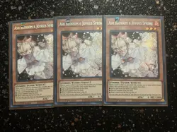 Yugioh 3x Ash Blossom & Joyous Spring MP22 Prismatic Secret Rare 1st Ed - Image 1