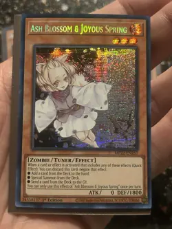 Yugioh 3x Ash Blossom & Joyous Spring MP22 Prismatic Secret Rare 1st Ed - Image 3