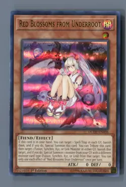 Red Blossoms from Underroot DUDE-EN006 Ultra Rare Duel Devastator Yu-Gi-Oh LP - Image 1