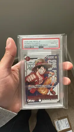 2025 ONE PIECE JPN PROMOS OFFICIAL EVENT TOP PRIZE #014 MONKEY D. LUFFY PSA 10 - Image 4
