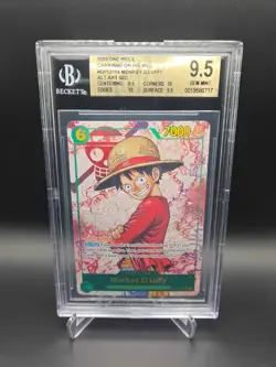 BGS 9.5 Monkey D Luffy OP13-118 SEC Alt Art Parallel One Piece - Image 1