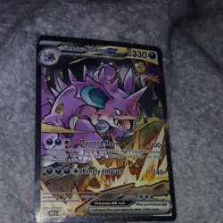 Team Rocket's Nidoking EX 233/182 Full Art Holo HP 330 Pokemon Card - Image 2