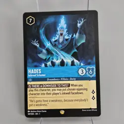Lorcana First Chapter Hades Infernal Schemer 147/204 Disney Card NM - Image 1