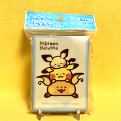 Pokemon Card Japanese【Pokemon Yurutto Lying Down】64 Deck Sleeves Unopened - Image 1