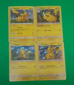 Pokemon Alternate Art Pikachu Holographic Cards Lot Of 4 N Mint Condition Nice! - Image 2