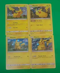 Pokemon Alternate Art Pikachu Holographic Cards Lot Of 4 N Mint Condition Nice! - Image 3