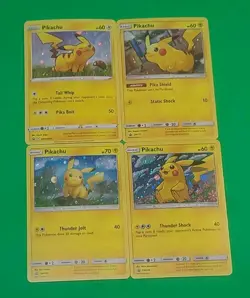 Pokemon Alternate Art Pikachu Holographic Cards Lot Of 4 N Mint Condition Nice! - Image 4