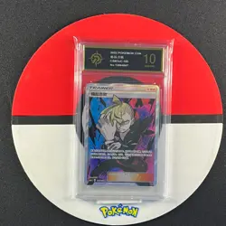 Gladion Trainer Card CSM1cC-185 SR Holo Sun&Moon Pokemon TCG S-Chinese Grade10 - Image 1