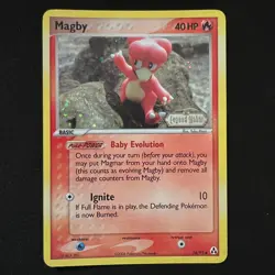 Pokemon TCG Legend Maker Magby 58/92 Reverse Holo Stamped MP - Image 1