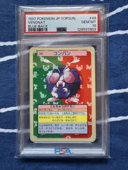 POKEMON Card TOPSUN VENONAT BLUE BACK #48 Japanese 1997 PSA 10 - Image 1