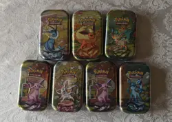 7x Pokemon Prismatic Evolutions Mini Tins Sealed New (LOT OF 7) - Image 1