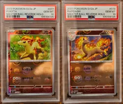 PSA 10 Ponyta Rapidash Master Ball Reverse Holo SEQ set Pokemon Card 151 SV2a - Image 1
