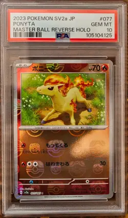 PSA 10 Ponyta Rapidash Master Ball Reverse Holo SEQ set Pokemon Card 151 SV2a - Image 2