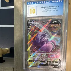 Galarian Slowking V Full Art Ultra Rare Holo Chilling Reign #179 CGC 10 Pokemon - Image 2