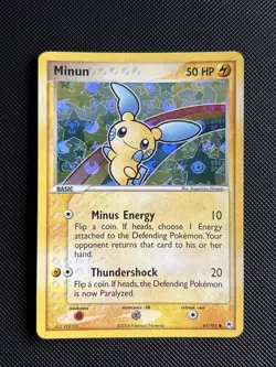 Pokemon 2004 Minun TCG Card (67/101) EX Hidden Legends, Nintendo NM - Image 1