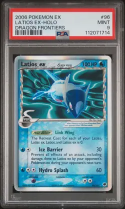 2006 POKEMON EX DRAGON FRONTIERS #96 LATIOS EX-HOLO PSA 9 - Image 1