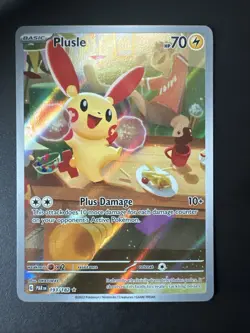 Pokemon TCG Plusle 193/182 Paradox Rift Holo Illustration Rare Near Mint (NM) - Image 1