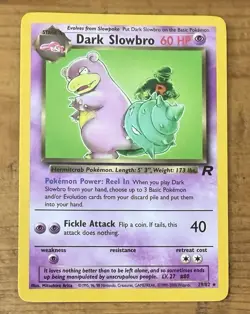 Pokemon TCG Dark Slowbro #29/82 Team Rocket Non Holo Vintage 1999-2000 - Image 1