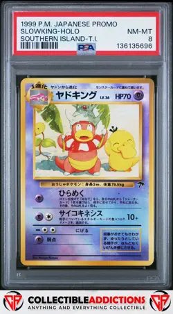 1999 Pokemon Japanese Promo Slowking Holo Southern Island-T.I. PSA 8 - Image 1