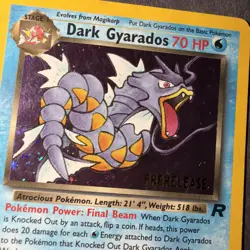 Pokemon Prerelease Holo Dark Gyarados – Team Rocket- 8/82 - Image 2