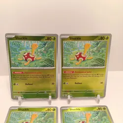 Pokemon Shuckle (Reverse Holo) 011/132 NM Mega Evolution Playset x4 - Image 2