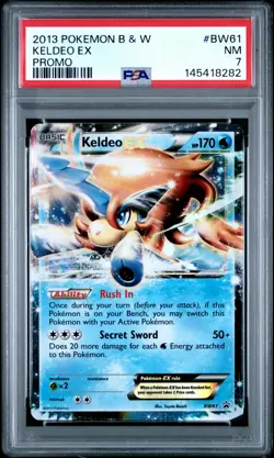 2013 POKEMON B&W PROMO #BW61 KELDEO EX PSA 7 - Image 1