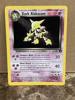 Pokemon Dark Alakazam 1/82 Holo Team Rocket Set LP - Image 1