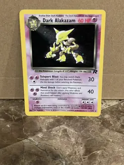 Pokemon Dark Alakazam 1/82 Holo Team Rocket Set LP - Image 3