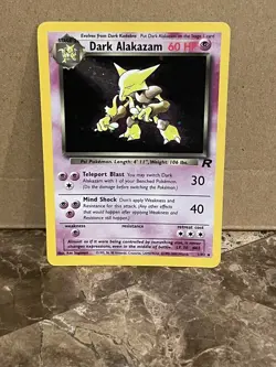 Pokemon Dark Alakazam 1/82 Holo Team Rocket Set LP - Image 4