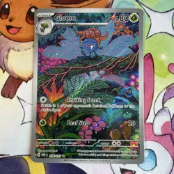 Pokemon Gloom 198/197 SV03 Obsidian Flames Illustration Rare Full Art Holo 80HP - Image 1