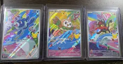 Pokemon TCG First Partner Illustration Series 1 Rowlet Litten Popplio - Image 1