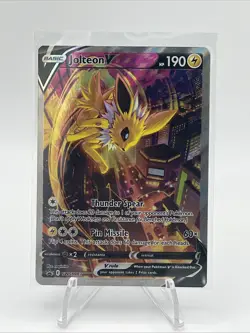 B6 Jolteon V SWSH183 Black Star Promo Sword And Shield Full Art Holo Pokemon TCG - Image 1