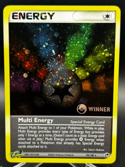 Pokemon 2003 Multi Energy Stamped WINNER Holo Swirl Promo 93/100 Rare vintage - Image 1