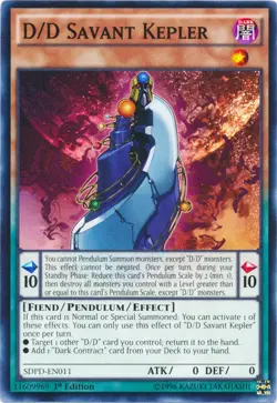 Yu-Gi-Oh! - D/D Savant Kepler (SDPD-EN011) - Structure Deck Pendulum Domination - Image 1
