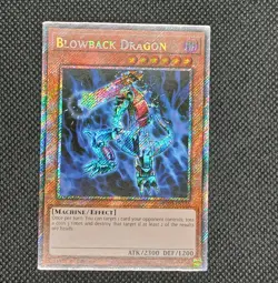 Yugioh! 1x Blowback Dragon RA03-EN138 Platinum Secret Rare 1st Ed NM - Image 1
