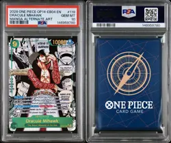2026 ONE PIECE MANGA ALTERNATE ART OP14-EB04-119 DRACULE MIHAWK PSA 10 - Image 3