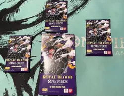 One Piece Booster Pack OP-10 Royal Blood English SEALED Lot Of 3 & 1 Sleeved - Image 1