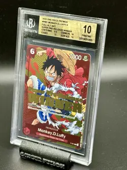 2022 One Piece Super Pre-Release Winner Monkey D. Luffy ENG BGS 10 Pristine - Image 3