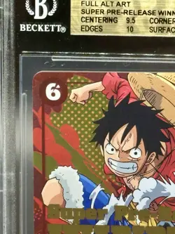 2022 One Piece Super Pre-Release Winner Monkey D. Luffy ENG BGS 10 Pristine - Image 4