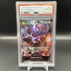 PSA 10 Gem Mint One Piece PRB02-012 Gecko Moria Alternate Art English - Image 1