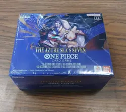 One Piece OP-14 The Azure Sea’s Seven ENG Booster Box W/ Dash Pack New Sealed - Image 1