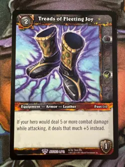 World of Warcraft TCG Promo Justice 4/12 Treads of Fleeting Joy - Image 1