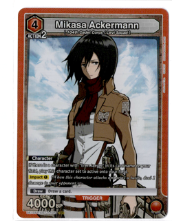 Mikasa Ackermann | UE10ST/AOT-1-105 SR | Union Arena Attack on Titan - Image 1