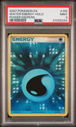 PSA 9 MINT Water Energy 105/108 Holo EX Power Keepers 2007 Pokemon Card - Image 1