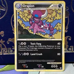 Drapion 4/102 Rare Holo Pokemon Card - HeartGold SoulSilver Triumphant set - NM - Image 1